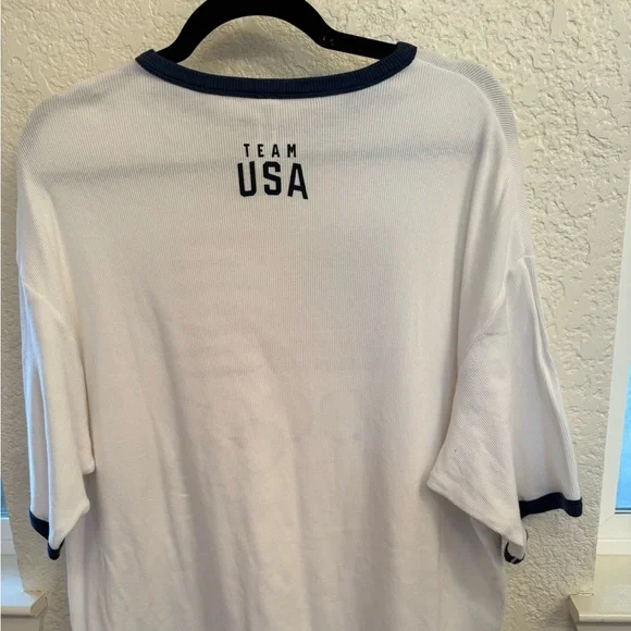 TEAM 2024 USA Olympics Paris Official Cotton Ribbed Olympic T-Shirt Mimi Dress - Picture 8 of 14